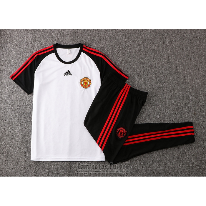 Chandal del Manchester United Manga Corta 2021-2022 Blanco